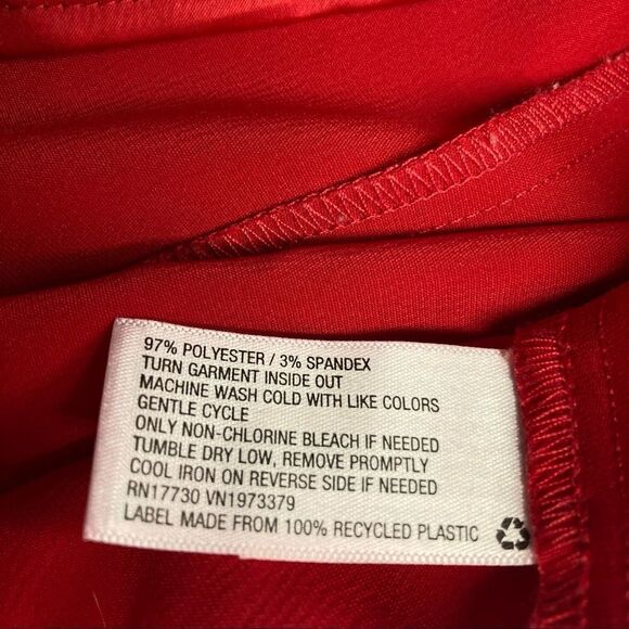 A.NEW.DAY.‎ Women’s Red Dress  Size XL Faux Wrap - Picture 4 of 7
